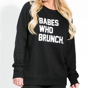 Brunette The Label Babes Who Brunch Crewneck Sweatshirt